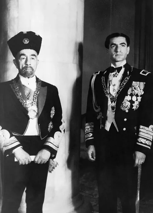 Framed Print : Shah of Iran Poses with King Abdullah Framed Print : Shah of Iran Poses with King Abdullah