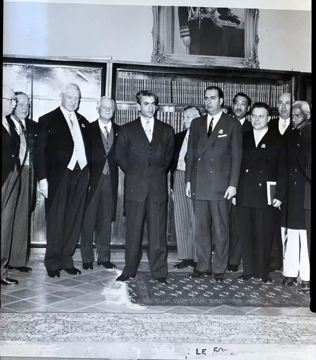 Framed Print : Shah Of Iran Recieving Foreign Represent Framed Print : Shah Of Iran Recieving Foreign Represent