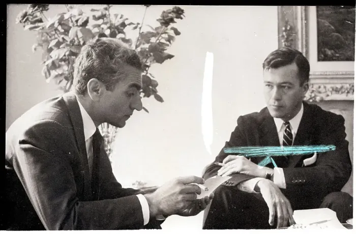 Framed Print : Shah Reza Pahlavi of Iran Being Interviewed Framed Print : Shah Reza Pahlavi of Iran Being Interviewed