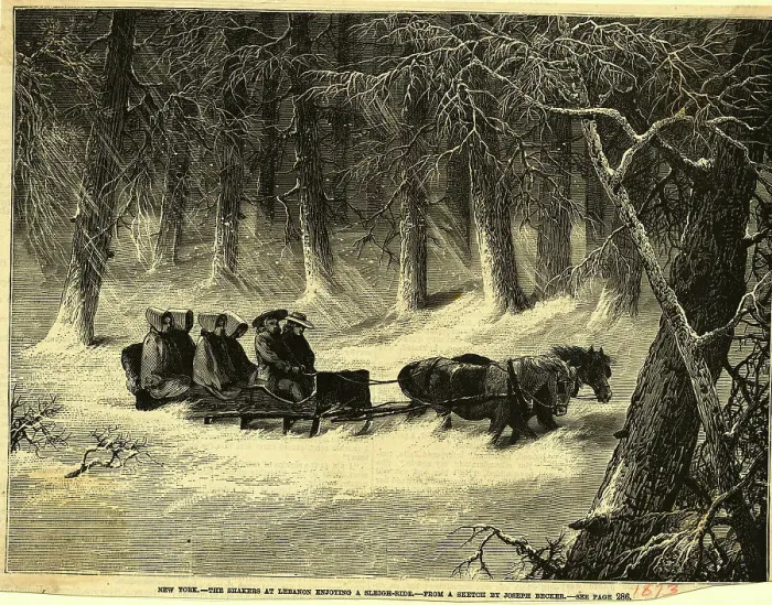 Framed Print : Shakers Enjoying a Sleigh Ride Framed Print : Shakers Enjoying a Sleigh Ride