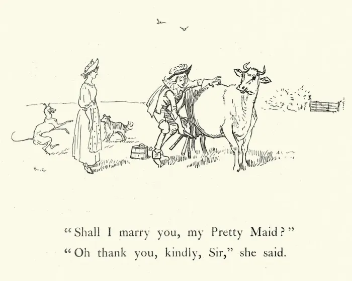 Framed Print : Shall I marry you, my Pretty Maid, Nursery Rhyme