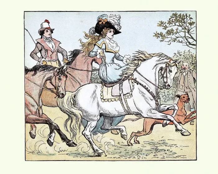 Framed Print : She shall have music wherever she goes, Ride a cock horse to Banbury Cross Framed Print : She shall have music wherever she goes, Ride a cock horse to Banbury Cross