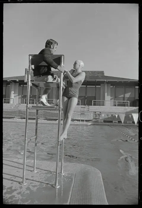 Framed Print : Shane Gould Speaking to Her Coach