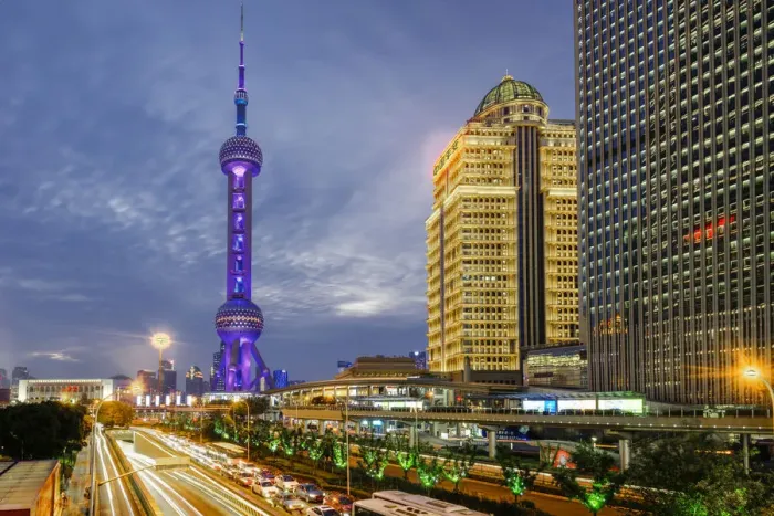 Framed Print : Shanghai Pudong District - Iconic Oriental Pearl TV Tower