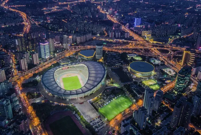 Framed Print : Shanghai Stadium, Xuhui district Aerial View Framed Print : Shanghai Stadium, Xuhui district Aerial View