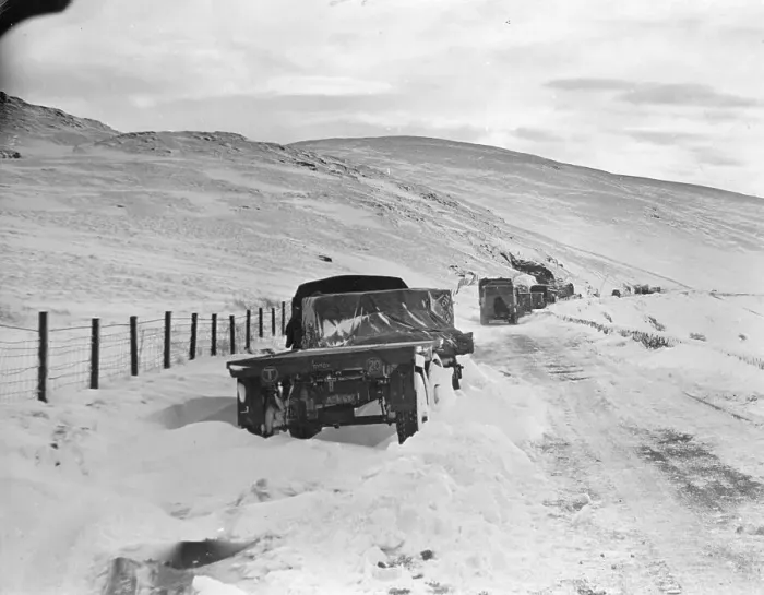 Framed Print : Shap Fell. 12th December 1949: Near the highest point in Britain a British Framed Print : Shap Fell. 12th December 1949: Near the highest point in Britain a British