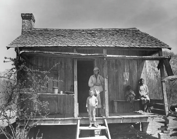 Framed Print : Sharecroppers On The Porch Framed Print : Sharecroppers On The Porch