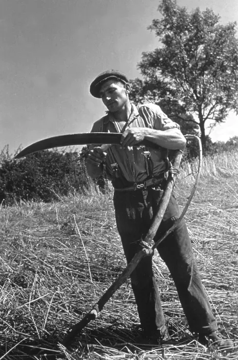 Framed Print : Sharpening A Scythe Framed Print : Sharpening A Scythe