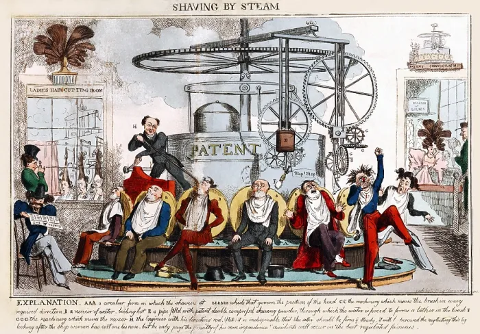 Framed Print : Shaving by Steam Framed Print : Shaving by Steam