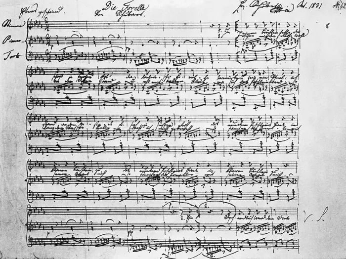 Framed Print : Sheet Music for Franz Schubert's Die Forelle