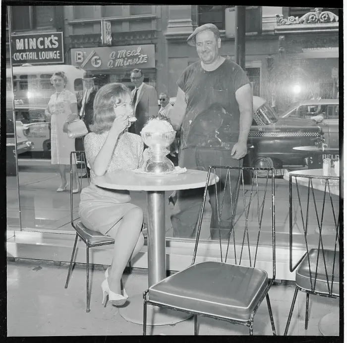 Framed Print : Shelley Fabares Eating Ice Cream