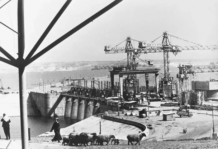Framed Print : Shepherd Walking by Dam