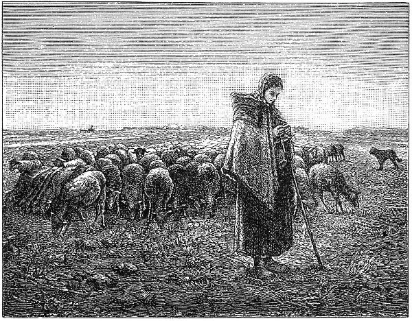 The shepherdess, Jean Francois Millet