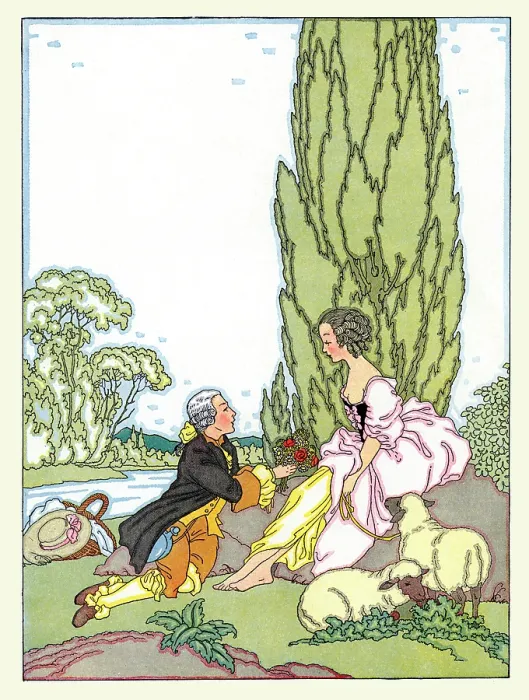 Framed Print : Shepherds and Shepherdess Framed Print : Shepherds and Shepherdess