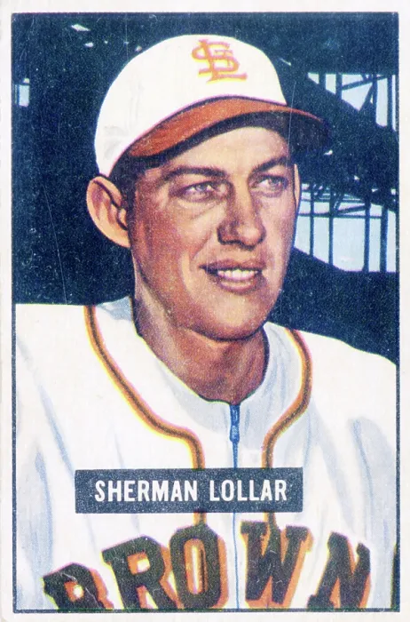 Framed Print : Sherm Lollar Baseball Card