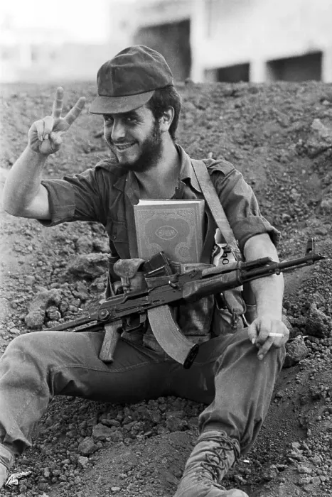 Framed Print : Shiite Moslem Soldier With the Koran Framed Print : Shiite Moslem Soldier With the Koran