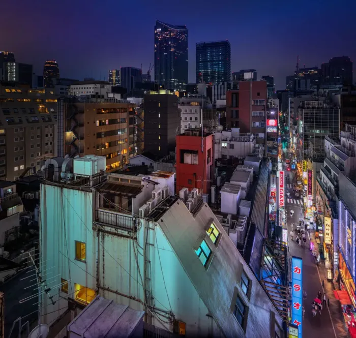 Framed Print : Shinbashi Night Framed Print : Shinbashi Night