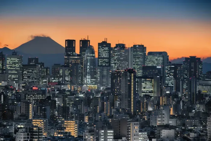 Framed Print : Shinjuku Skyline with Mt Fuji Framed Print : Shinjuku Skyline with Mt Fuji