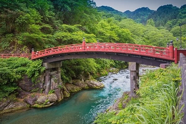 Shinkyo Bridge or sacred bridge in Nikko, Japan