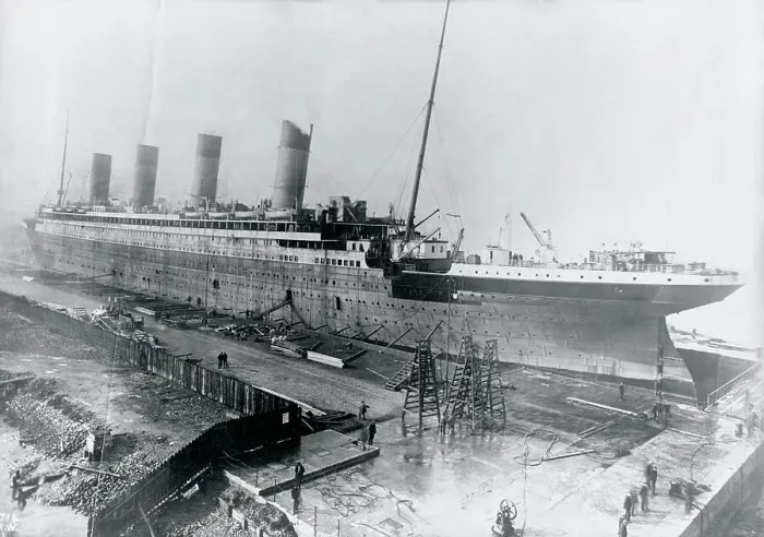 Framed Print : Ship Being Constructed on Platform