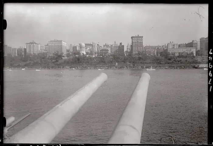 Framed Print : Ship Guns Pointing at Manhattan Framed Print : Ship Guns Pointing at Manhattan
