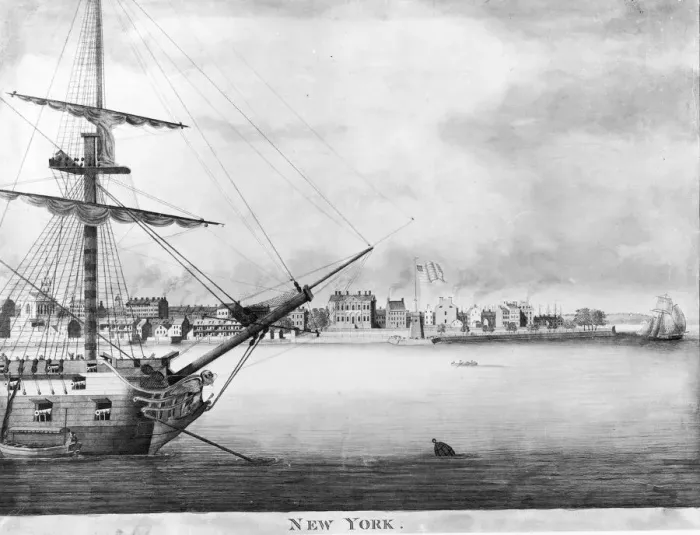 Framed Print : Ship in New York Framed Print : Ship in New York