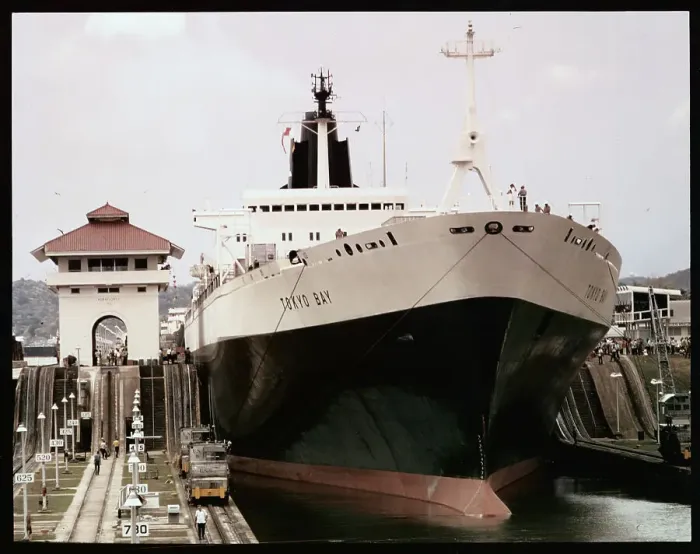 Framed Print : Ship Passing Through Miraflores Locks Framed Print : Ship Passing Through Miraflores Locks