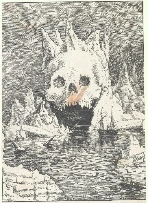Framed Print : Ship Sailing into Skull Glacier Framed Print : Ship Sailing into Skull Glacier