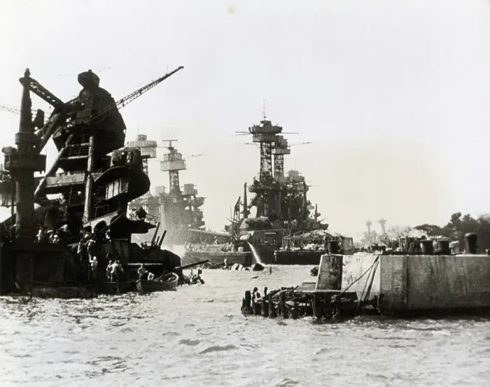Framed Print : Ships Damaged During Pearl Harbor Attack Framed Print : Ships Damaged During Pearl Harbor Attack