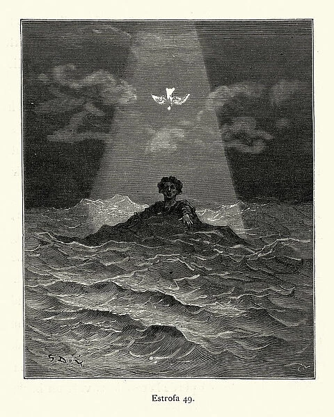 Shipwreck sailor and the dove of God