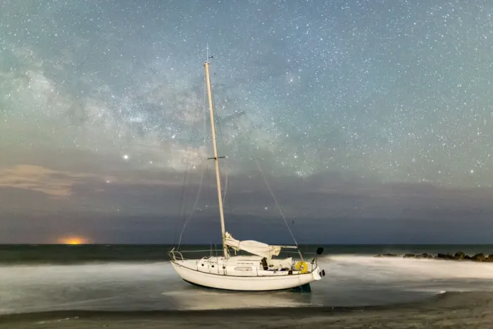 Framed Print : Shipwrecked Milky Way Framed Print : Shipwrecked Milky Way