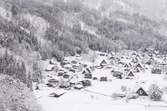 Framed Print : Shirakawa-go village with snow on winter. Japan Framed Print : Shirakawa-go village with snow on winter. Japan