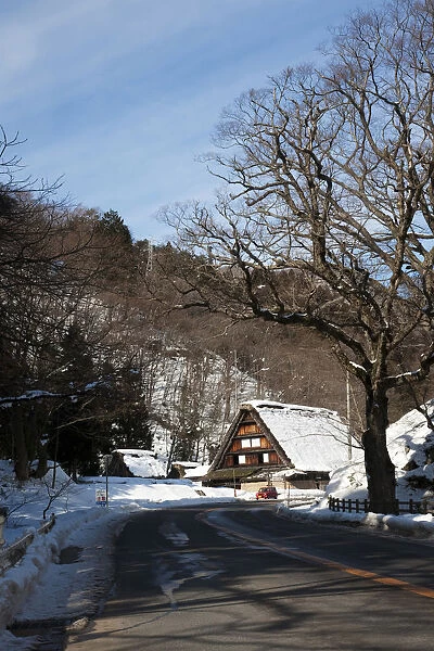 Shirakawago in winter, Shirakawa Village, Gifu Prefecture, Honshu, Japan