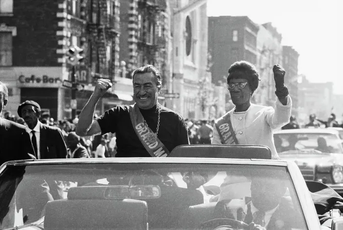 Framed Print : Shirley Chisholm and Clayton Powell Riding in Parade Framed Print : Shirley Chisholm and Clayton Powell Riding in Parade