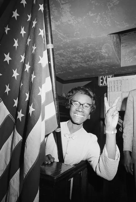 Framed Print : Shirley Chisholm Giving Victory Sign Framed Print : Shirley Chisholm Giving Victory Sign