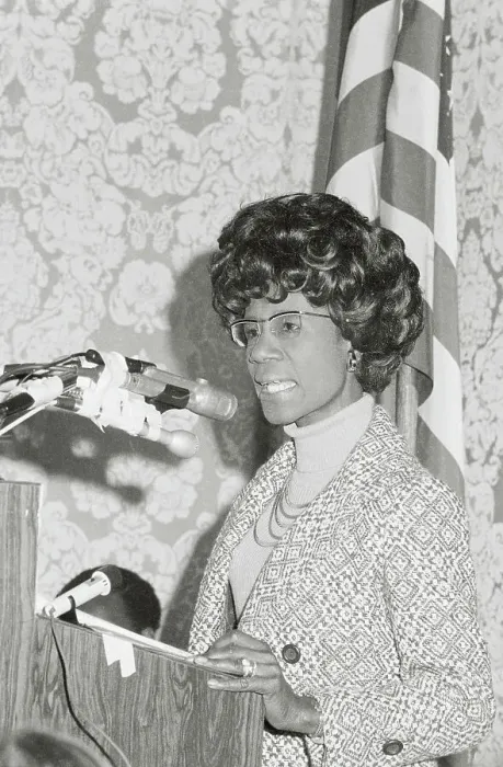 Framed Print : Shirley Chisholm Speaking at Podium Framed Print : Shirley Chisholm Speaking at Podium