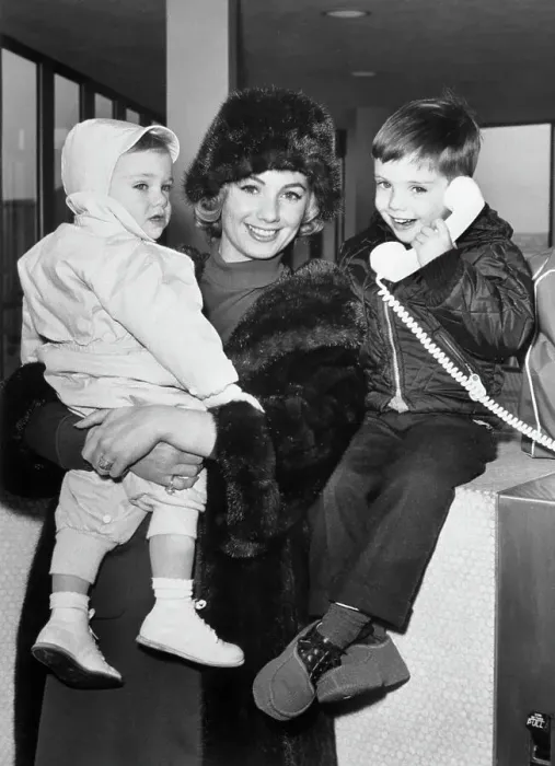 Framed Print : Shirley Jones with Her Sons Framed Print : Shirley Jones with Her Sons
