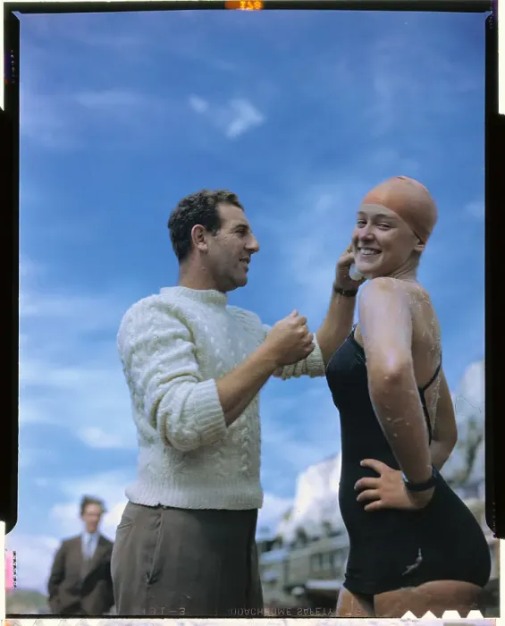 Framed Print : Shirley May France and Trainer Framed Print : Shirley May France and Trainer
