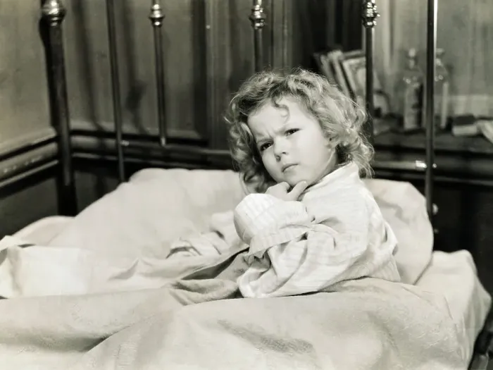 Framed Print : Shirley Temple in Bedroom Scene of Little Miss Marker Framed Print : Shirley Temple in Bedroom Scene of Little Miss Marker