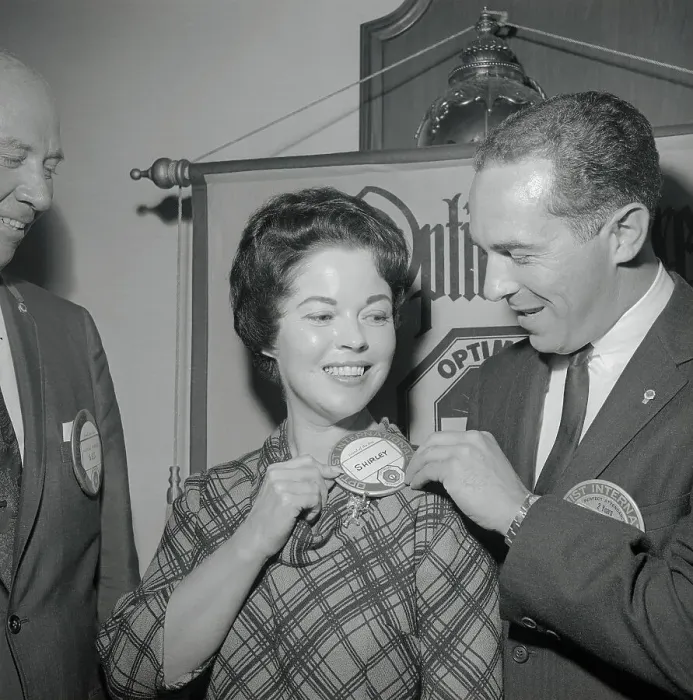 Framed Print : Shirley Temple Black Receiving a Button Framed Print : Shirley Temple Black Receiving a Button