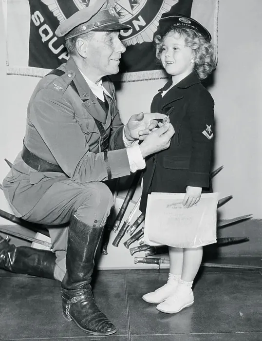 Framed Print : Shirley Temple Being Made Honorary Colonel Framed Print : Shirley Temple Being Made Honorary Colonel