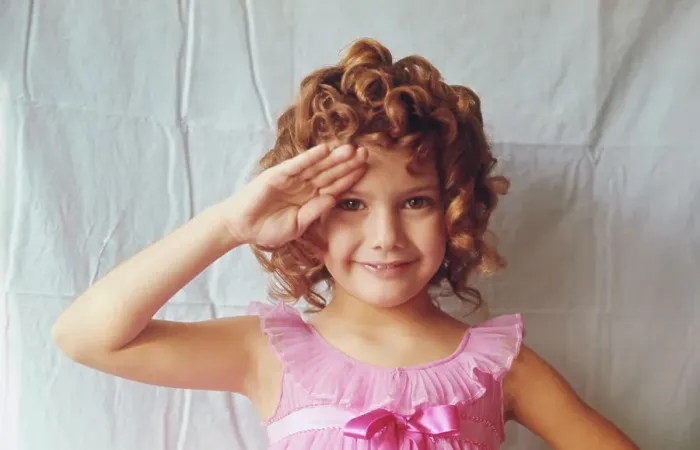 Framed Print : Shirley Temple Look Alike Saluting Framed Print : Shirley Temple Look Alike Saluting