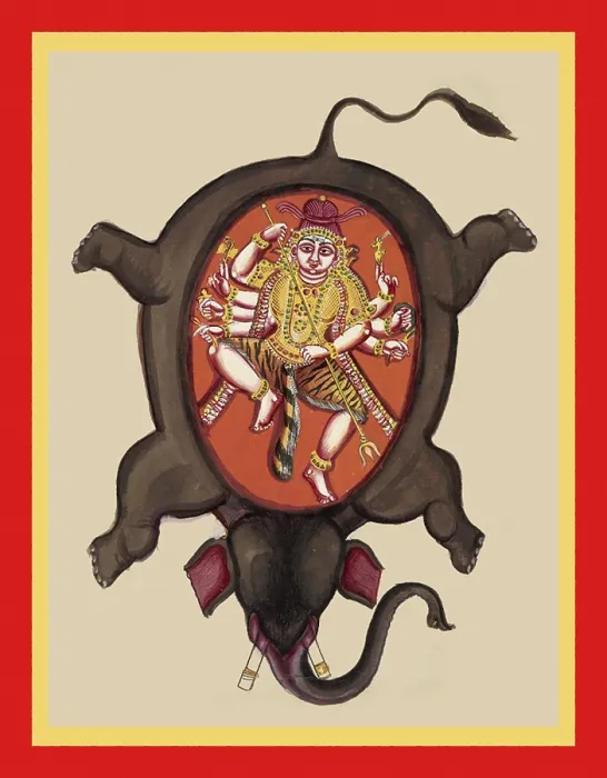 Framed Print : Shiva dancing in the hide of the flayed Gajasura