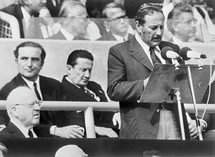 Framed Print : Shmuel Lalkin Addressing Olympic Crowd Framed Print : Shmuel Lalkin Addressing Olympic Crowd