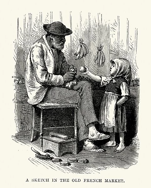 Shoeshiner in the French Market, New Orleans, 19th Century