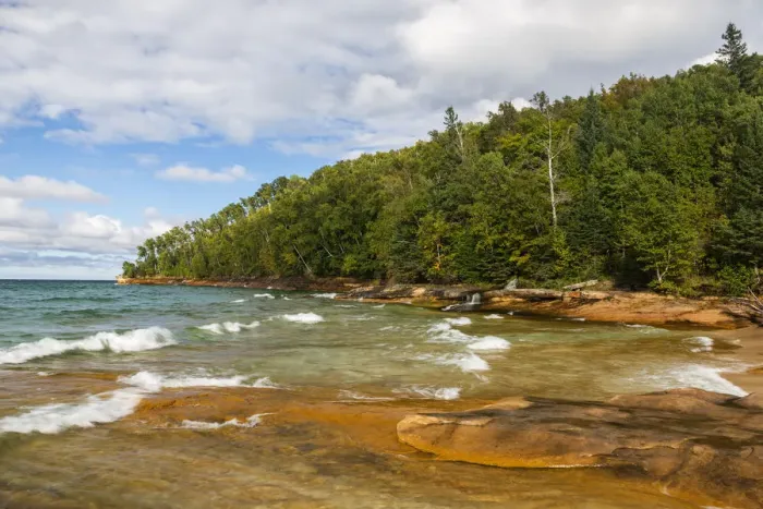 Framed Print : Shore of Miners Beach, Pictured Rocks National Lakeshore, Michigan, USA
