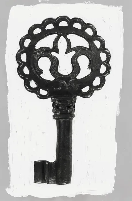 Framed Print : Short Key with Ornamental Design Framed Print : Short Key with Ornamental Design
