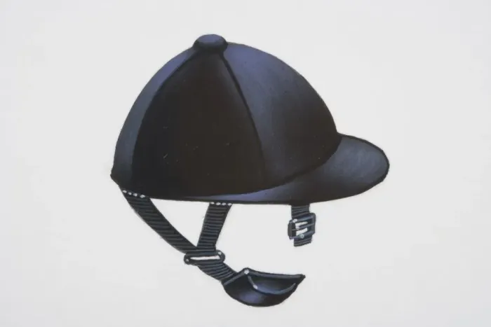 Framed Print : Show-jumping hat, side view Framed Print : Show-jumping hat, side view