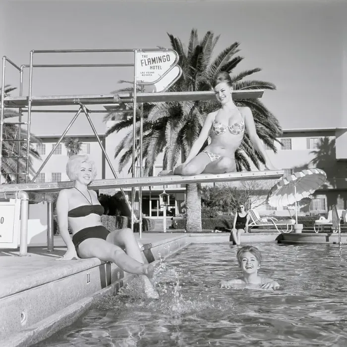 Framed Print : Showgirls Frolic in Pool Framed Print : Showgirls Frolic in Pool
