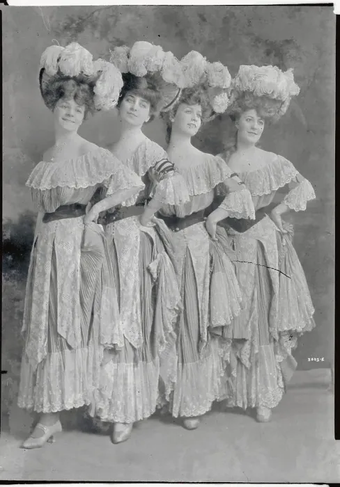 Framed Print : Showgirls Wearing Typical Stage Attire of 1890s Framed Print : Showgirls Wearing Typical Stage Attire of 1890s